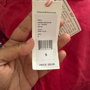 Vineyard Vines 6 NWT 3.5” Everyday 🐳 Shorts in Washed Neon Pink